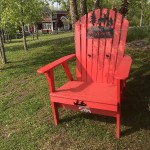 big red kawartha chair, one of the unique things to see in Buckhorn, Ontario in the Kawartha Lakes