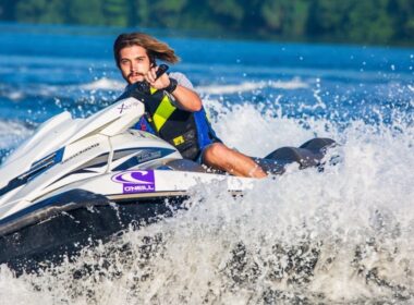 a man renting a jet ski in the kawartha lakes