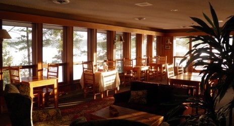 Treetops Dining Room at Westwind Inn one of 15 restaurants on the water in the Kawarthas